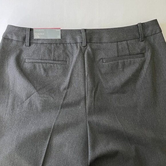 Talbots Barely Boot Pants Size 18 Grey Curvy Slacks Trousers New With Tags - Picture 6 of 13